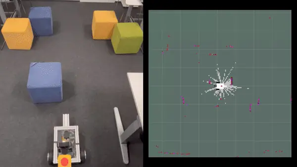 B.OB building an office map with Lidar SLAM